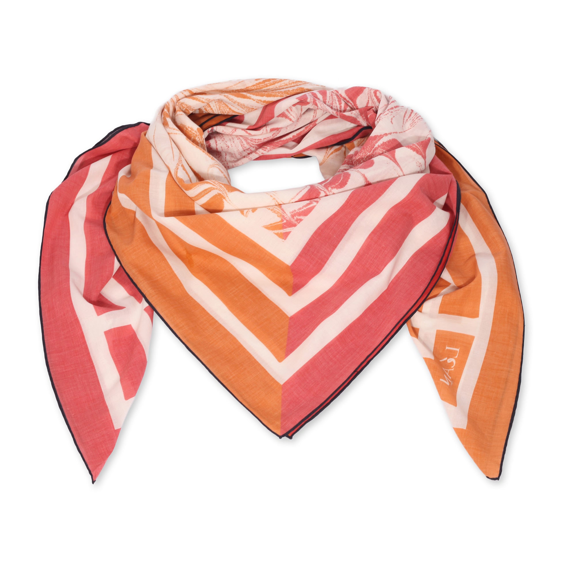 Bosphorus Waves Şal/Pareo - Turuncu & Kırmızı