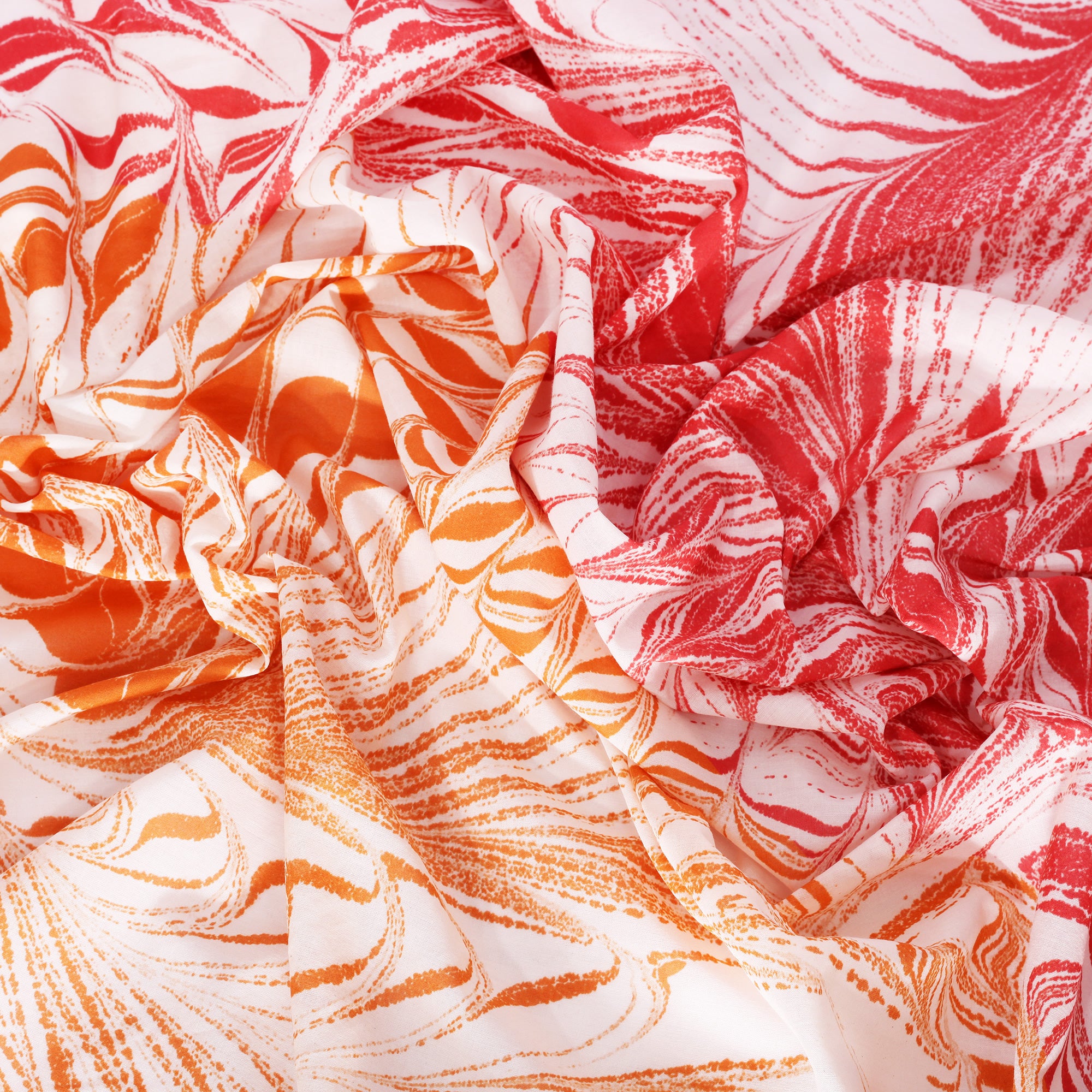 Bosphorus Waves Şal/Pareo - Turuncu & Kırmızı