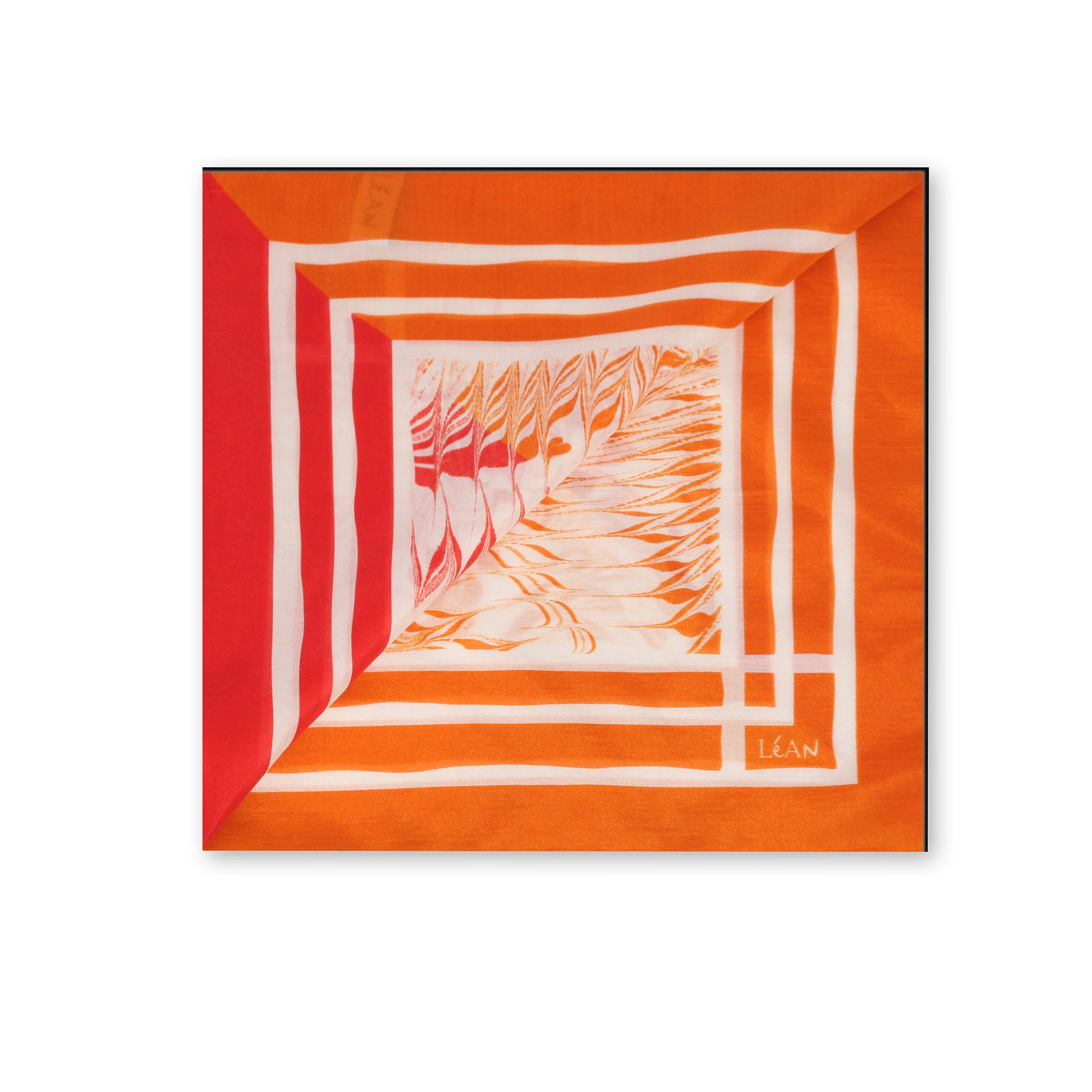 Bosphorus Waves Kırmızı Bandana - Kırmızı & Turuncu