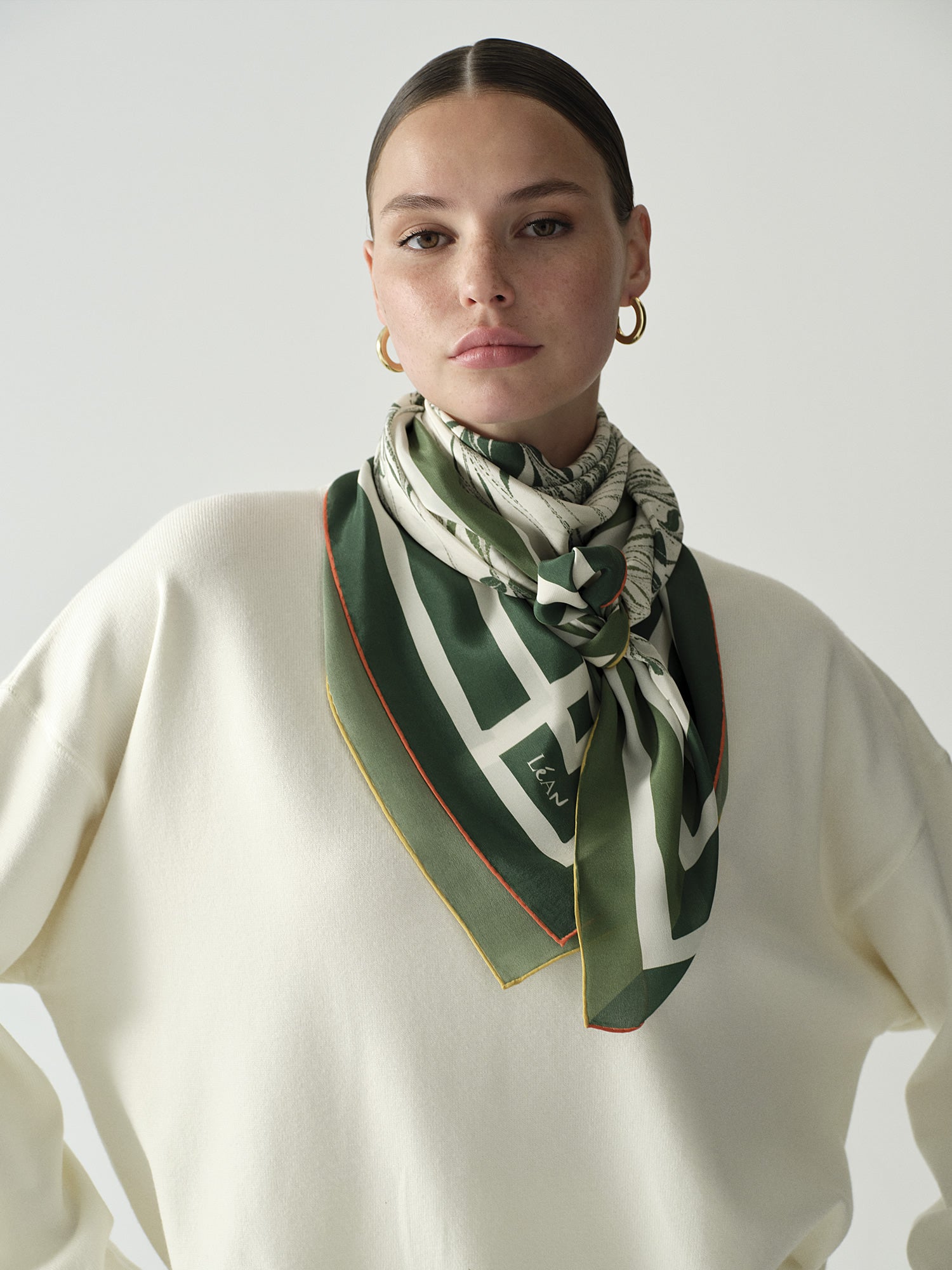 Bosphorus Waves İpek Fular-Yeşil