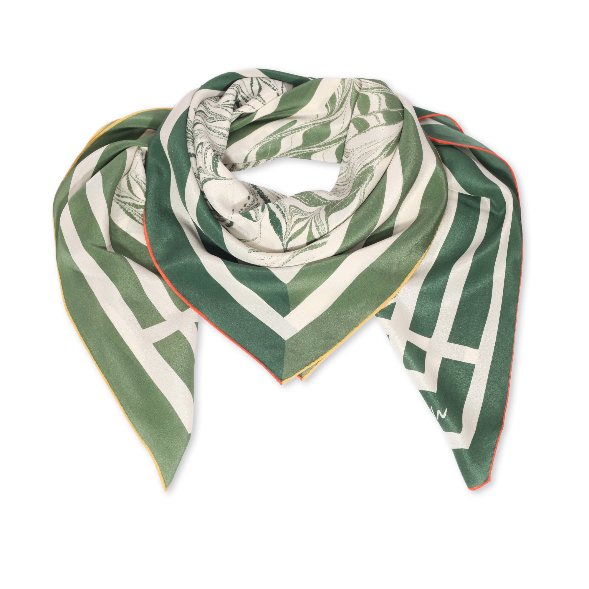 Bosphorus Waves İpek Fular-Yeşil