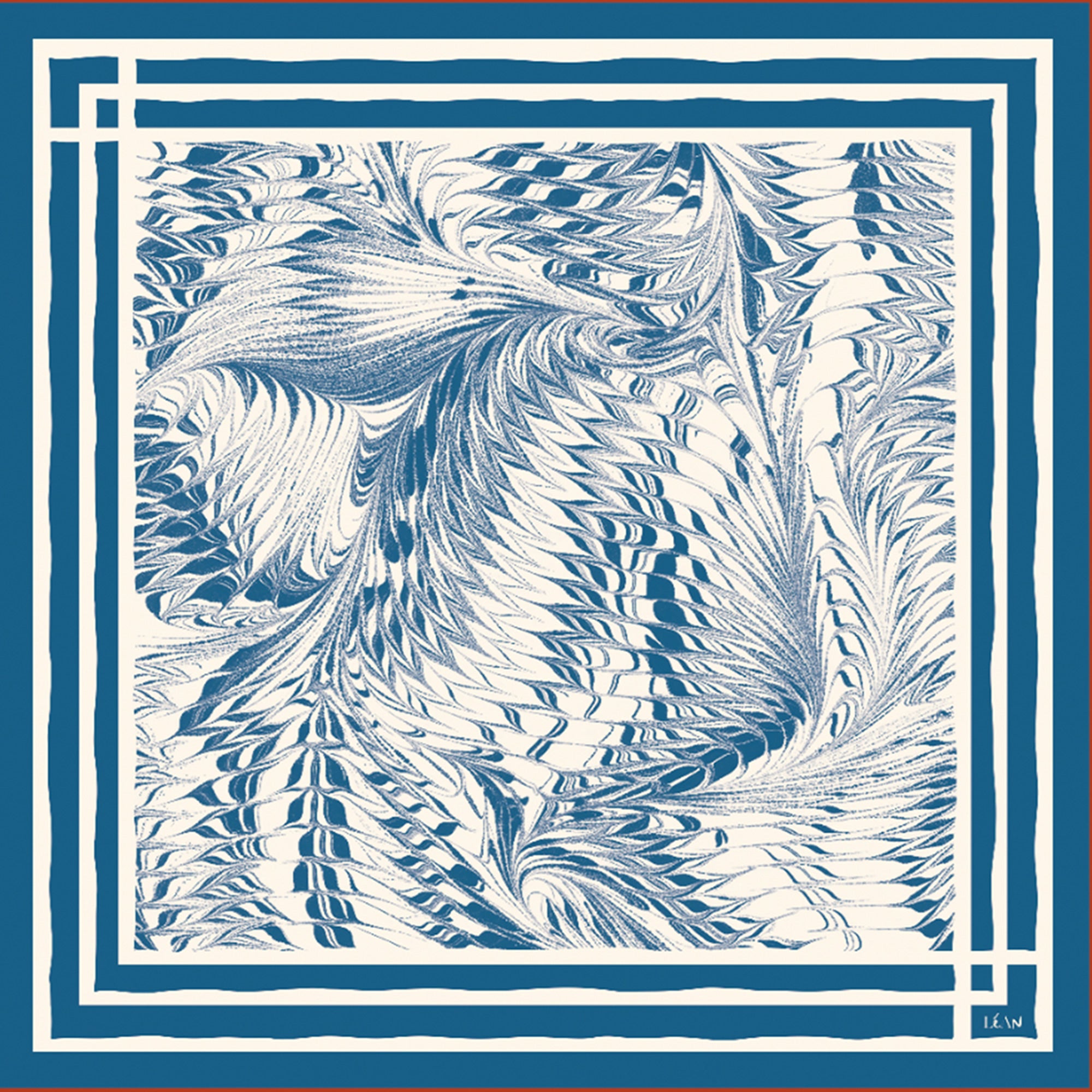 Bosphorus Waves İpek Fular-Mavi