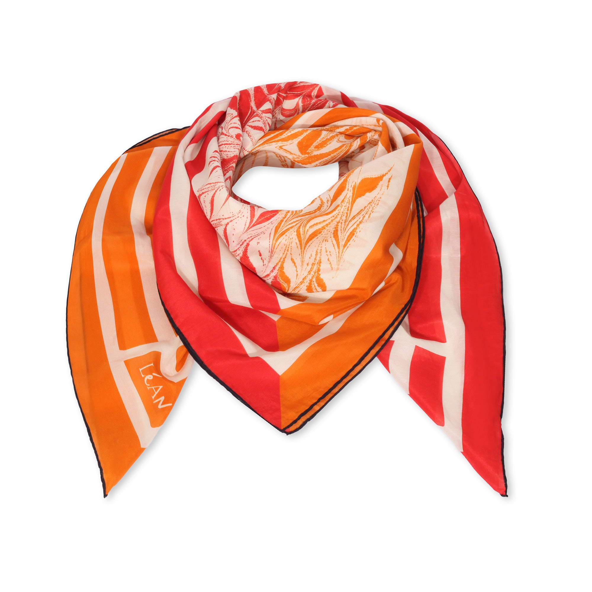 Bosphorus Waves Şal/Pareo - Turuncu & Kırmızı